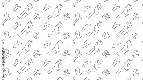 Pattern of awareness ribbons Vector
