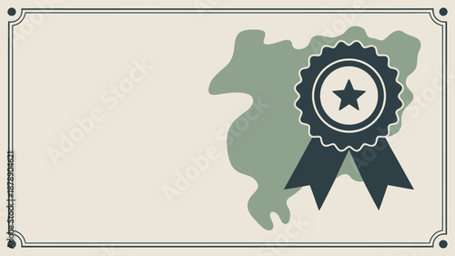 Map with star award badge Vector