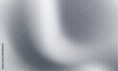 Monochrome waves with transparent vertical layering and soft opacity shifts. Abstract distorted glass effect, minimal and textured in grayscale palette. Vector illustration for futuristic design