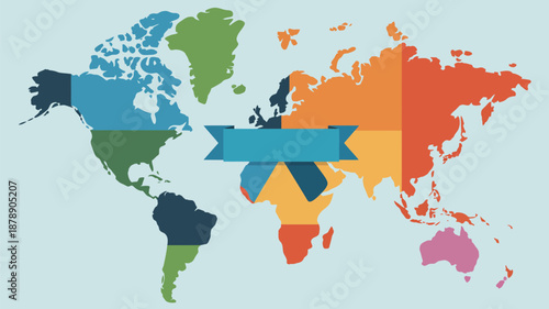 Color-coded world map Vector