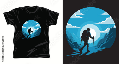 Hiking Graphic vector t shirt design print