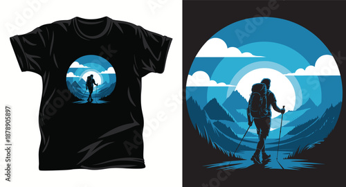 Hiking Graphic vector t shirt design print