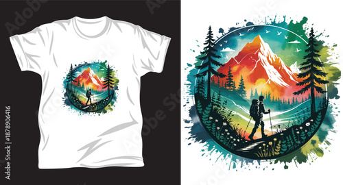 Hiking Graphic vector t shirt design print