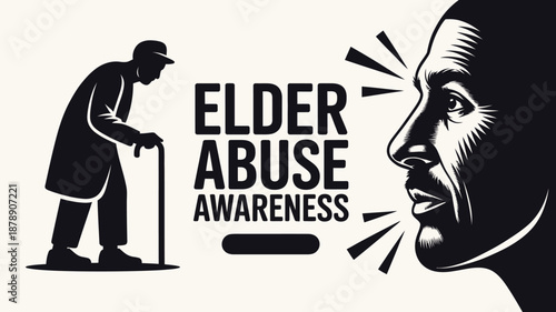 Elder abuse awareness Vector