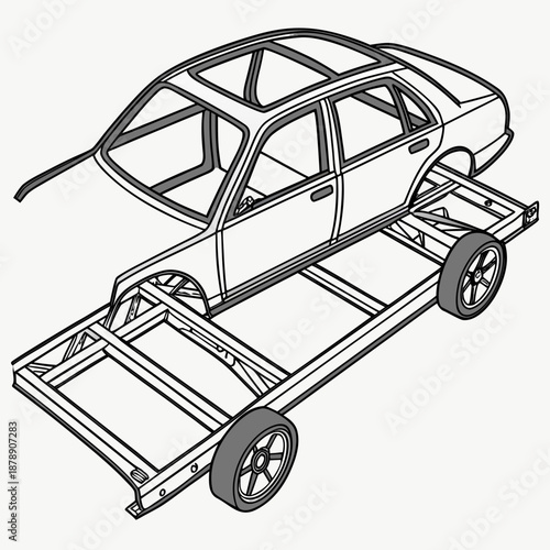 Car on a trailer