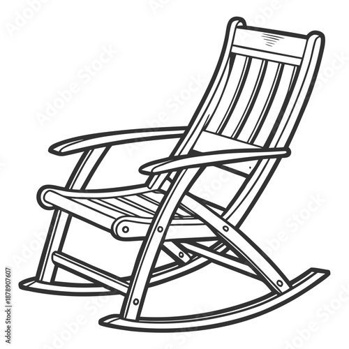 Wooden rocking chair