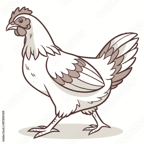 Illustrated hen