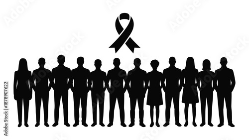 Group standing together in support Vector