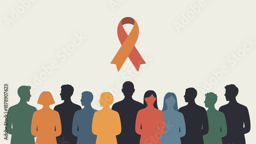 Group supporting awareness campaign Vector