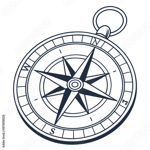 Vintage compass illustration