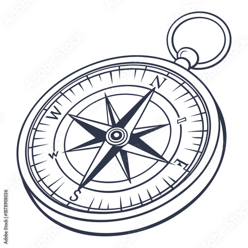 Compass navigation illustration
