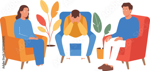People Experiencing Emotions at Home Vector Illustration Set
