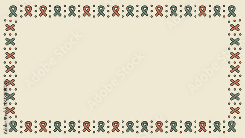 Colorful ribbon border design Vector