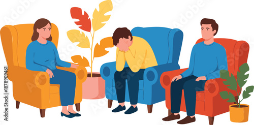 People Experiencing Emotions at Home Vector Illustration Set