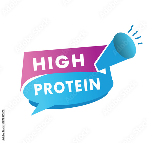 High protein vector eps template symbol for real estate business concept, marketing design. Flat template for banner.