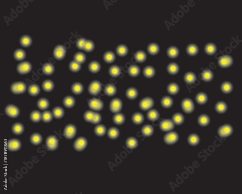 Glowing yellow dots on black background