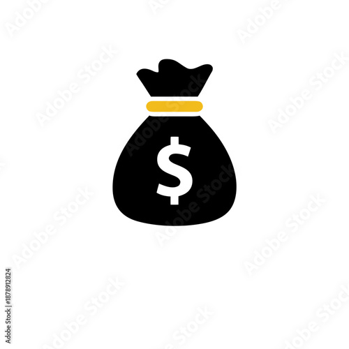 Modern financial success symbol with dollar sign icon representing wealth and monetary gain