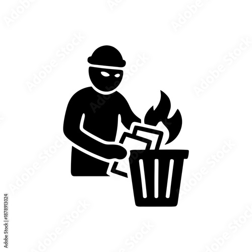 Evidence Destruction Arson Icon