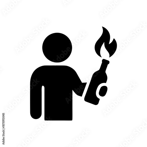 Molotov Cocktail Arson Icon