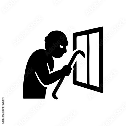 Window Crowbar Burglary Icon