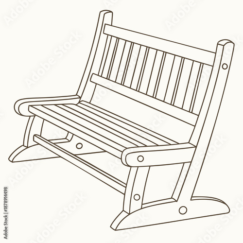 Wooden bench