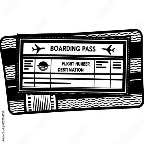 Boarding pass illustration