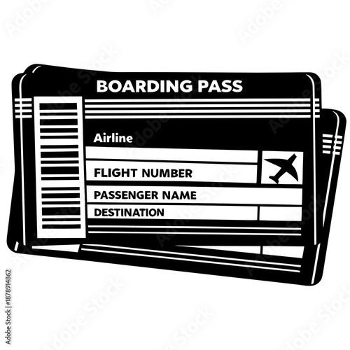Boarding pass illustration