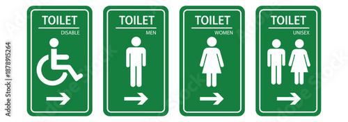 Vector sign of toilet. Toilet for man and woman. Isolated symbol of bathroom. Element for your design