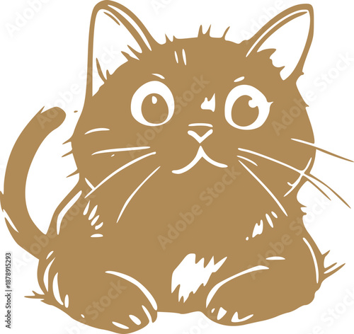 Cute Cat Illustration Graphic 
