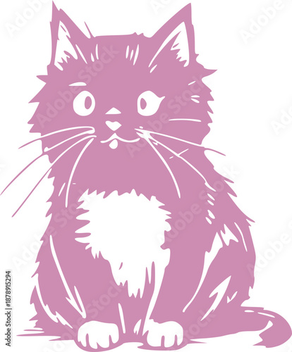 Cute Cat Illustration Graphic 