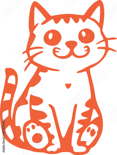 Cute Cat Illustration Graphic 