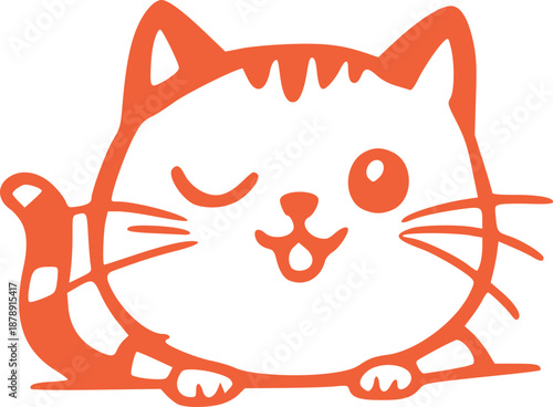 Cute Cat Illustration Graphic 