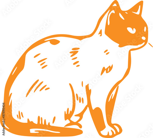 Cute Cat Illustration Graphic 