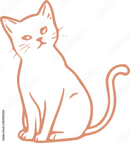 Cute Cat Illustration Graphic 