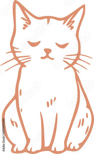 Cute Cat Illustration Graphic 