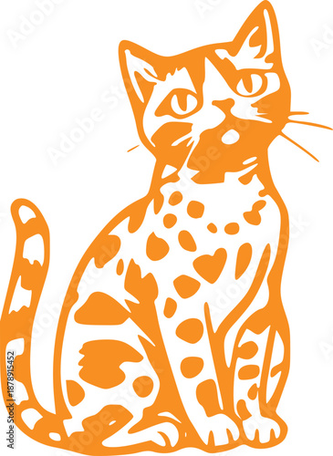 Cute Cat Illustration Graphic 
