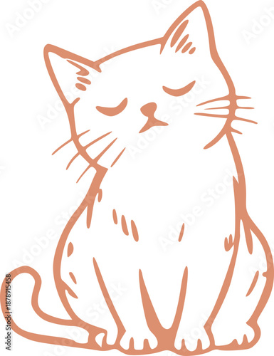 Cute Cat Illustration Graphic 