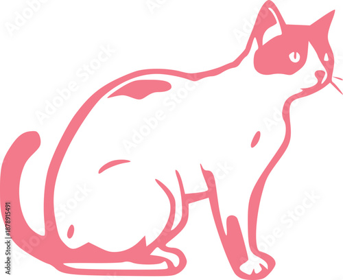 Cute Cat Illustration Graphic 