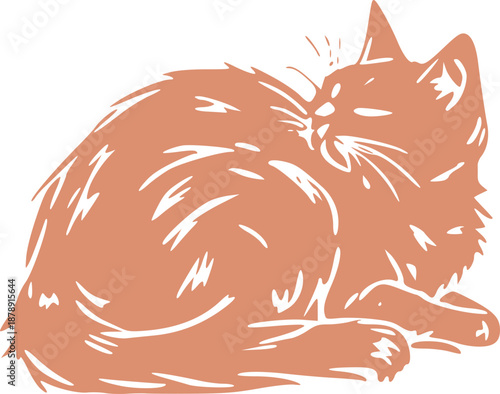 Cute Cat Illustration Graphic 