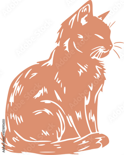 Cute Cat Illustration Graphic 