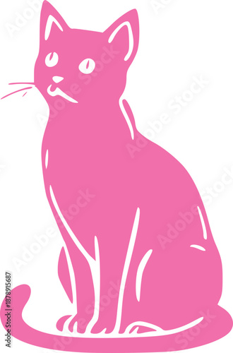 Cute Cat Illustration Graphic 