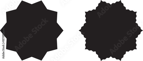 Two black silhouettes on white background