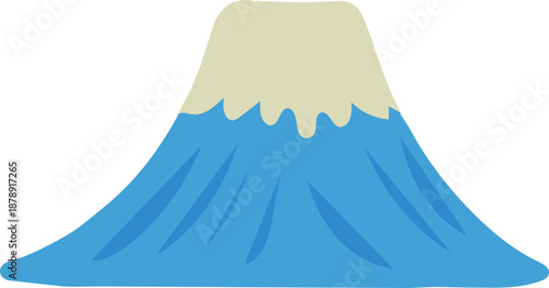 Illustration of a majestic snow-capped mountain.