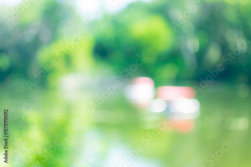 A blurred image of the spring state of nature.