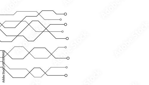 Abstract futuristic circuit board Illustration, Circuit board with various technology elements. Circuit board pattern for technology background. Vector illustration
