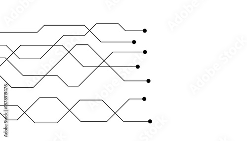 Abstract futuristic circuit board Illustration, Circuit board with various technology elements. Circuit board pattern for technology background. Vector illustration