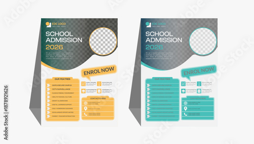 Creative minimal promotional modern marketing educational flyer design template