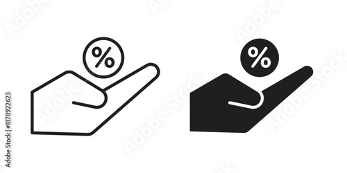 Commission icons suitable for infographics, websites and print media and interfaces. Line vector icon.
