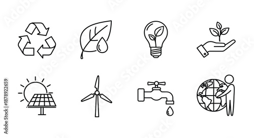 Sustainable energy and environmental conservation Vector