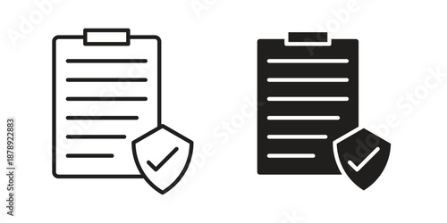 Contract coverage icons suitable for infographics, websites and print media and interfaces. Line vector icon.